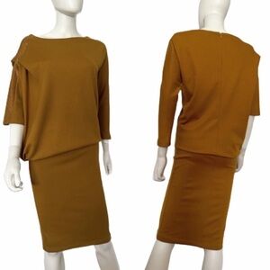 NWT STELLA WOMEN DRESS ASYMMETRIC 3/4 SLEEVES CASUAL/OFFICE WEAR PARTY‎ COCKTAIL